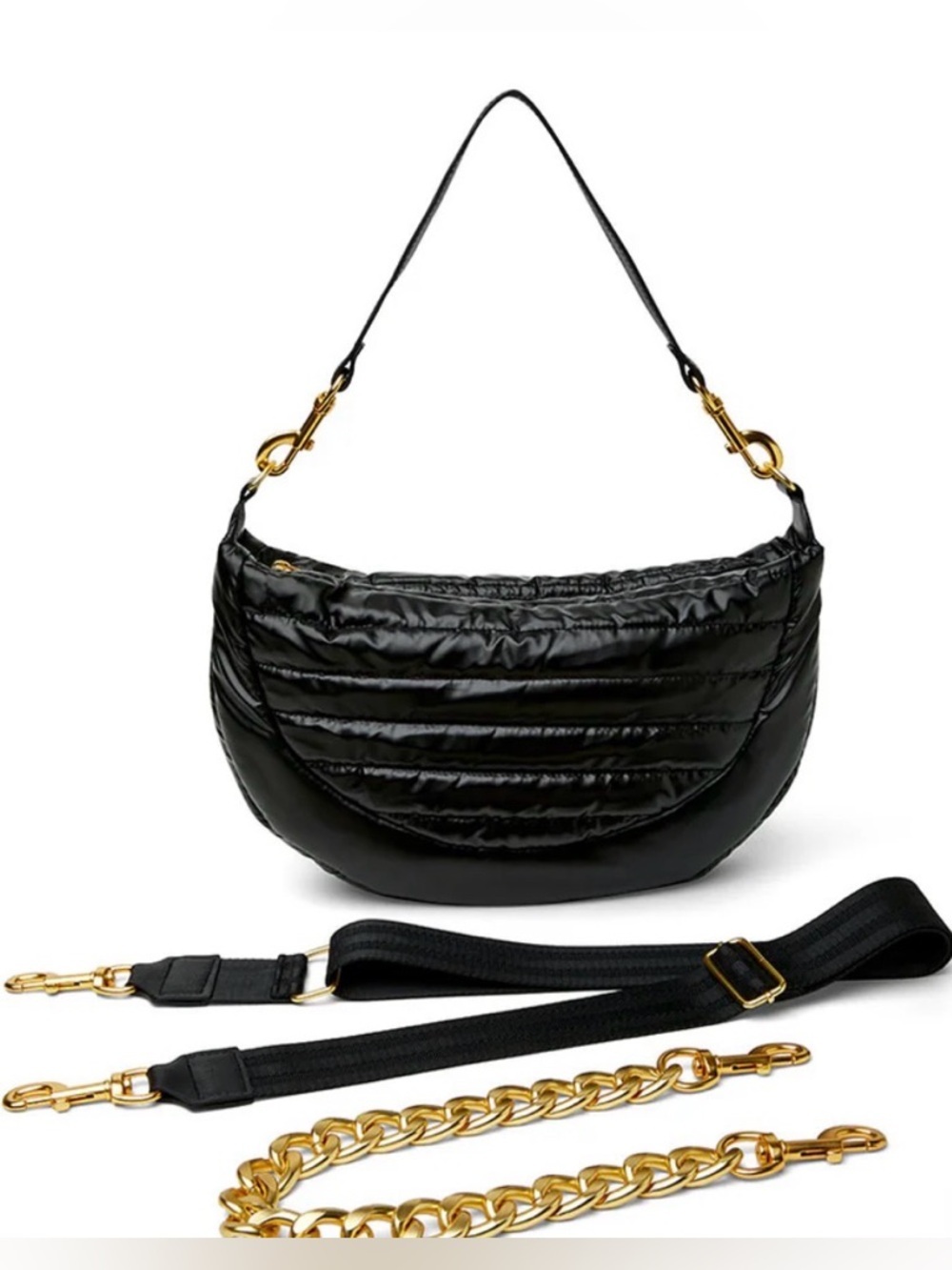 THINK ROYLN Elton Bag in Pearl Black‎ with Gold NIB - Picture 3 of 9